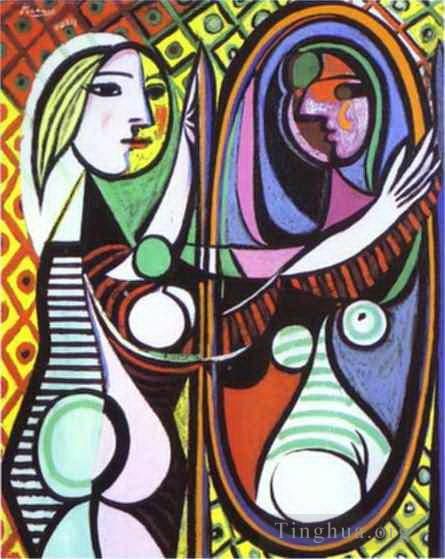 Pablo Picasso's Contemporary Various Paintings - Girl Before a Mirror 1932