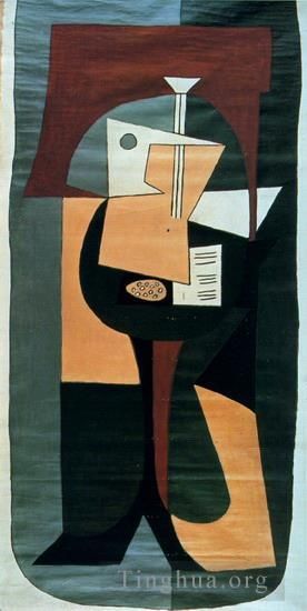 Pablo Picasso's Contemporary Various Paintings - Guitare sur un gueridon 1920