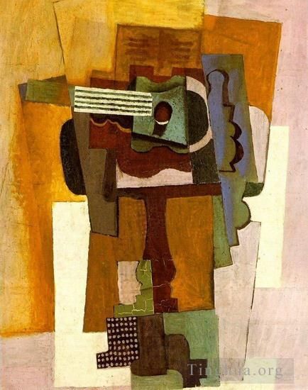 Pablo Picasso's Contemporary Various Paintings - Guitare sur un gueridon 1922