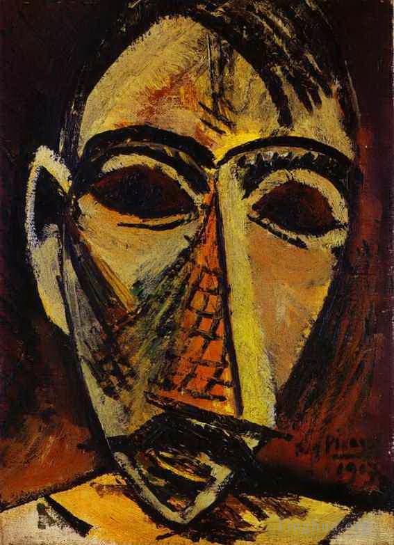 Pablo Picasso's Contemporary Various Paintings - Head of a Man 1907