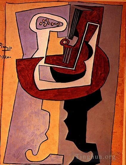 Pablo Picasso's Contemporary Various Paintings - Homme a la mandoline1911