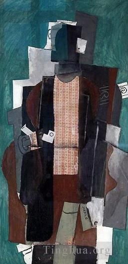 Pablo Picasso's Contemporary Various Paintings - Homme a la pipe 1911