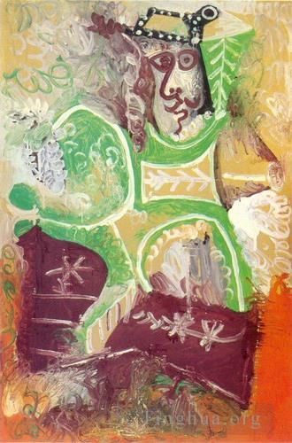 Pablo Picasso's Contemporary Various Paintings - Homme au chapeau 1970
