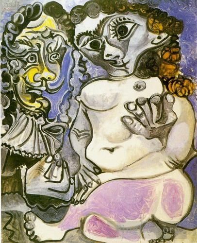 Pablo Picasso's Contemporary Various Paintings - Homme et femme nue 1967