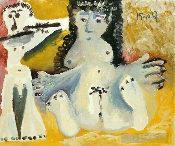 Pablo Picasso's Contemporary Various Paintings - Homme et femme nue 4 1967