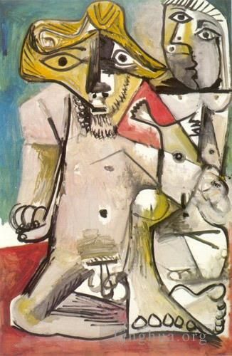 Pablo Picasso's Contemporary Various Paintings - Homme et femme nus 1971