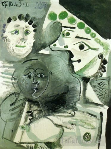 Pablo Picasso's Contemporary Various Paintings - Homme mere et enfant II 1965