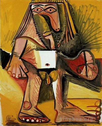 Pablo Picasso's Contemporary Various Paintings - Homme nu debout 1971