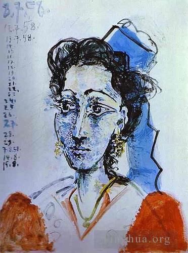 Pablo Picasso's Contemporary Various Paintings - Jacqueline Rocque 1958