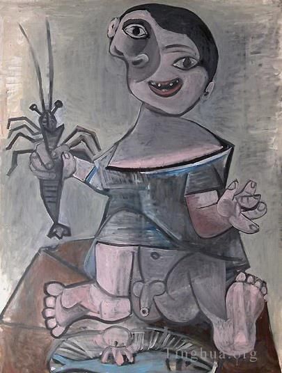 Pablo Picasso's Contemporary Various Paintings - Jeune garcon a la langouste 1941