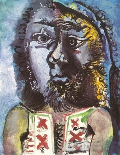 Pablo Picasso's Contemporary Various Paintings - L homme au gilet 1971
