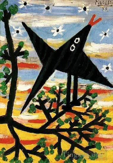 Pablo Picasso's Contemporary Various Paintings - L oiseau 1928