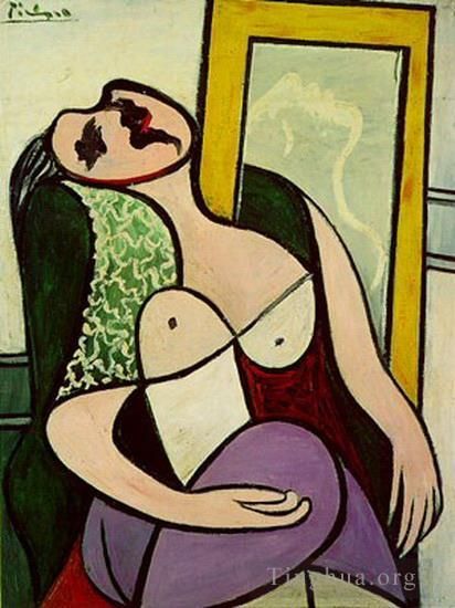 Pablo Picasso's Contemporary Various Paintings - La dormeuse au miroir Marie Therese Walter 1932