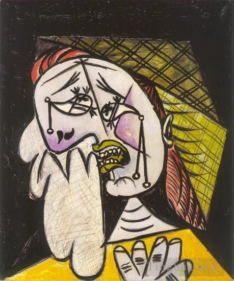 Pablo Picasso's Contemporary Various Paintings - La femme qui pleure au foulard 1937