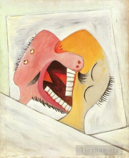 Pablo Picasso's Contemporary Various Paintings - Le baiser Deux Tetes 1931