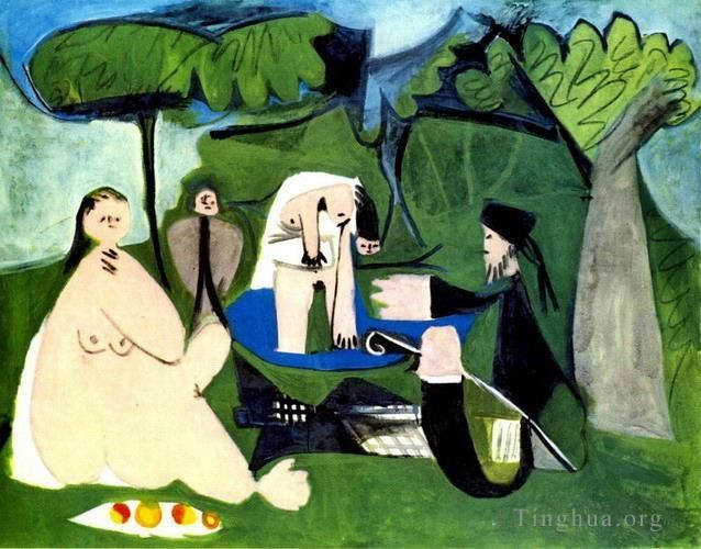 Pablo Picasso's Contemporary Various Paintings - Le dejenuer sur l herbe Manet 1960