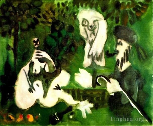Pablo Picasso's Contemporary Various Paintings - Le dejenuer sur l herbe Manet 3 1960