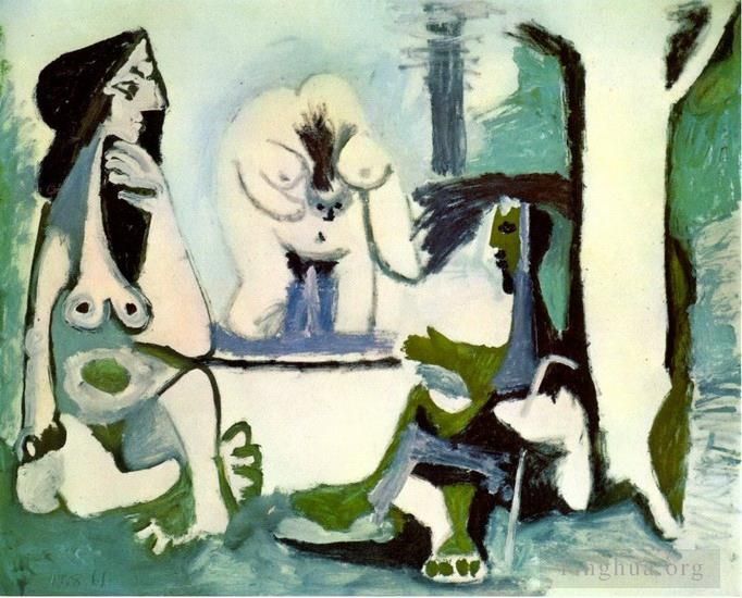 Pablo Picasso's Contemporary Various Paintings - Le dejeuner sur l herbe Manet 12 1961