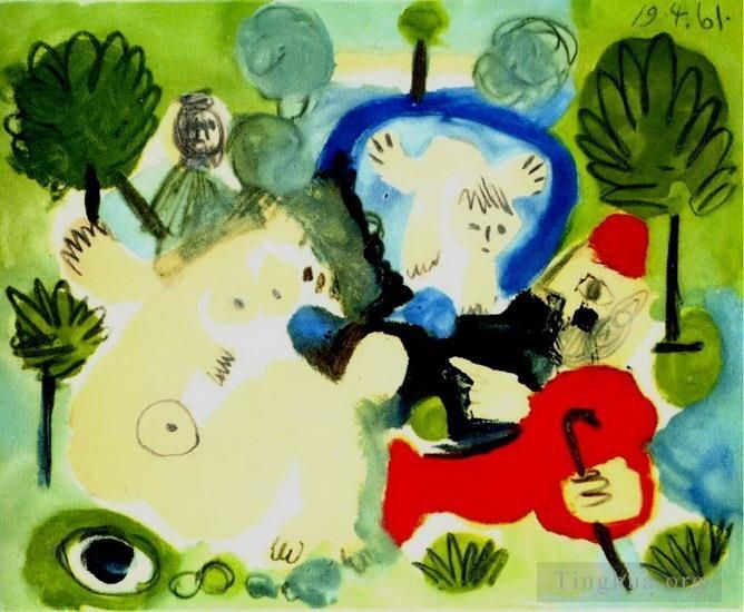 Pablo Picasso's Contemporary Various Paintings - Le dejeuner sur l herbe Manet 1961