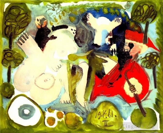 Pablo Picasso's Contemporary Various Paintings - Le dejeuner sur l herbe Manet 2 1961