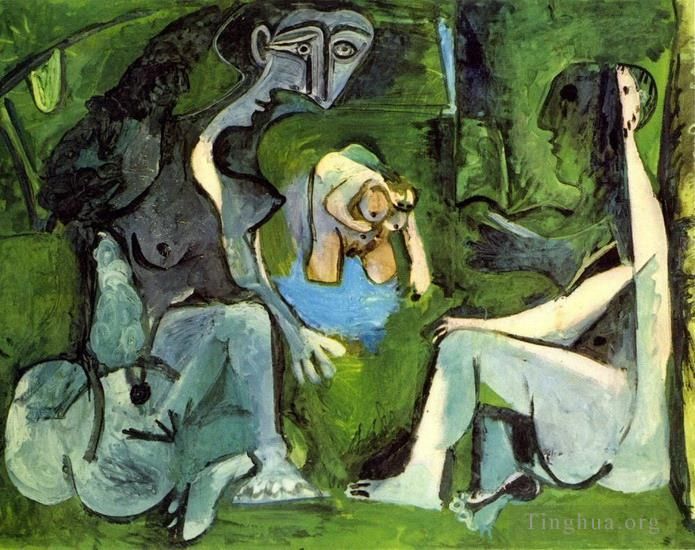 Pablo Picasso's Contemporary Various Paintings - Le dejeuner sur l herbe Manet 8 1961