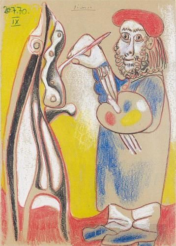 Pablo Picasso's Contemporary Various Paintings - Le peintre 1970