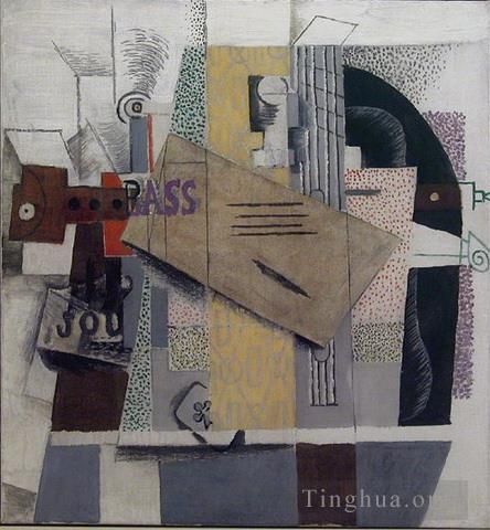 Pablo Picasso's Contemporary Various Paintings - Le violon 1914
