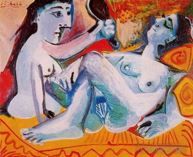Pablo Picasso's Contemporary Various Paintings - Les deux amies 1965