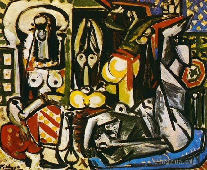 Pablo Picasso's Contemporary Various Paintings - Les femmes d Alger Delacroix IV 1955