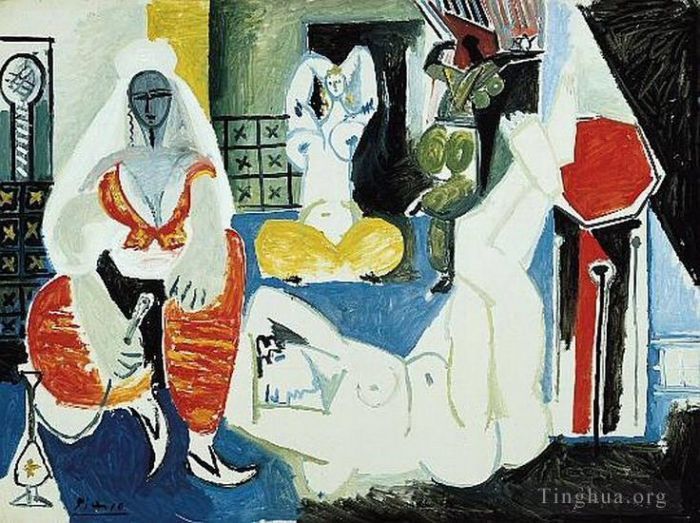 Pablo Picasso's Contemporary Various Paintings - Les femmes d Alger Delacroix IX 1955
