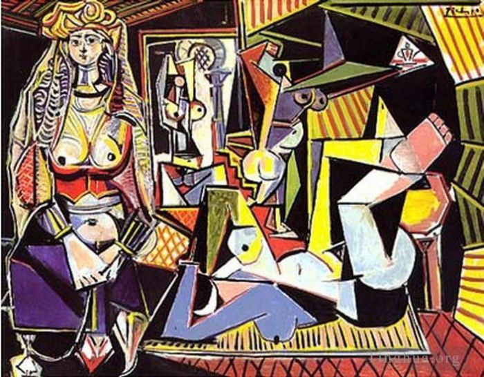 Pablo Picasso's Contemporary Various Paintings - Les femmes d Alger Delacroix XV 1955