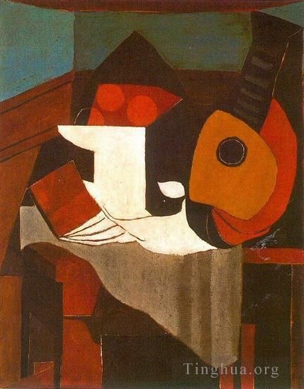 Pablo Picasso's Contemporary Various Paintings - Livre compotier et mandoline 1924