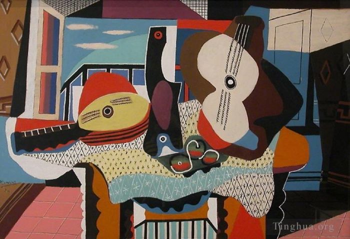 Pablo Picasso's Contemporary Various Paintings - Mandoline et guitare 1924