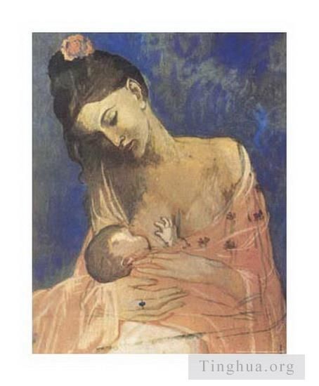 Pablo Picasso's Contemporary Various Paintings - Maternity 1905