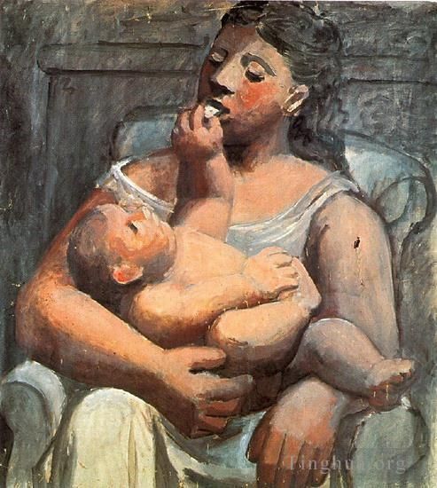 Pablo Picasso's Contemporary Various Paintings - Mere et enfant 1907