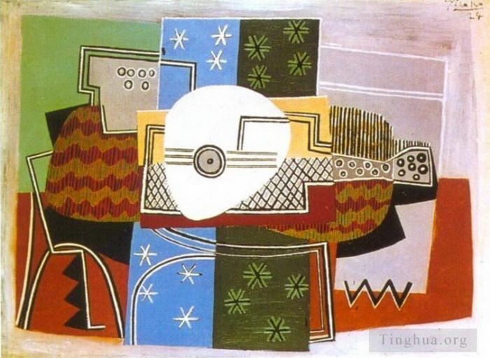 Pablo Picasso's Contemporary Various Paintings - Nature morte a la mandoline 1924