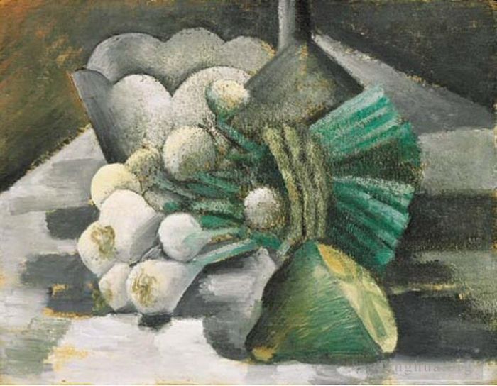 Pablo Picasso's Contemporary Various Paintings - Nature morte aux oignons 1908