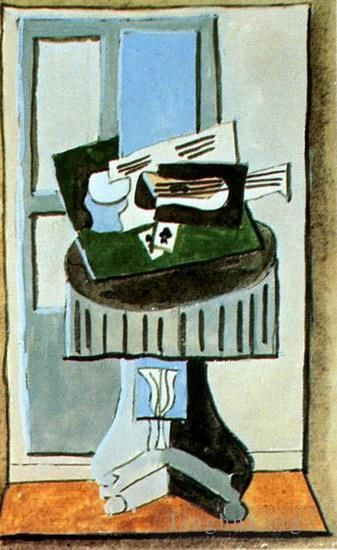 Pablo Picasso's Contemporary Various Paintings - Nature morte devant une fenetre 3 1919
