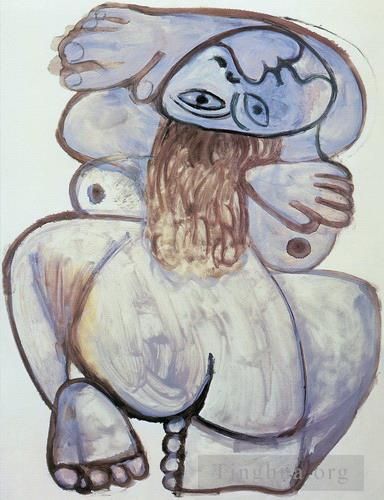 Pablo Picasso's Contemporary Various Paintings - Nu accroupi 1971
