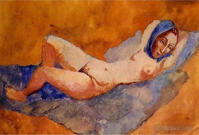 Pablo Picasso's Contemporary Various Paintings - Nu couche Fernande 1906
