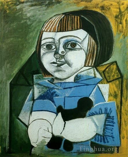 Pablo Picasso's Contemporary Various Paintings - Paloma en bleu 1952