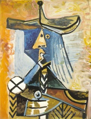 Pablo Picasso's Contemporary Various Paintings - Personnage 1971