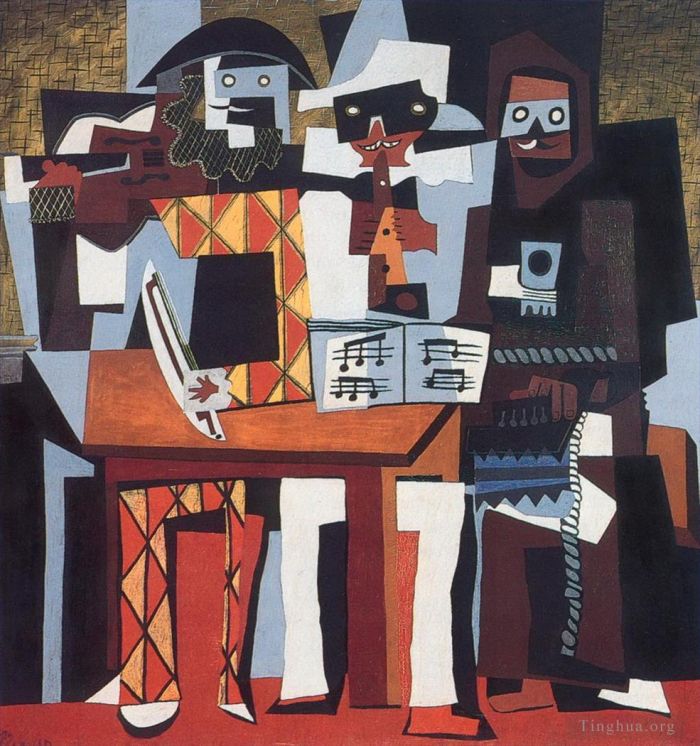 Pablo Picasso's Contemporary Various Paintings - Picasso Musicians