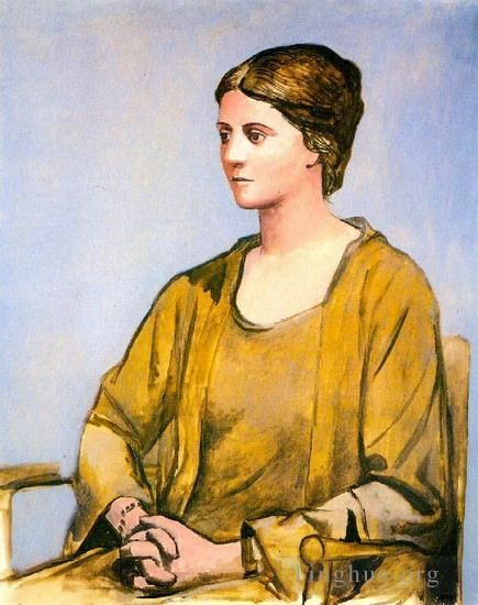 Pablo Picasso's Contemporary Various Paintings - Portrait d Olga 1921