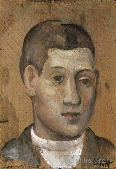 Pablo Picasso's Contemporary Various Paintings - Portrait d un jeune homme 1915