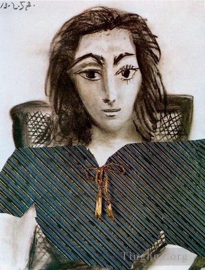 Pablo Picasso's Contemporary Various Paintings - Portrait de Jacqueline 1957