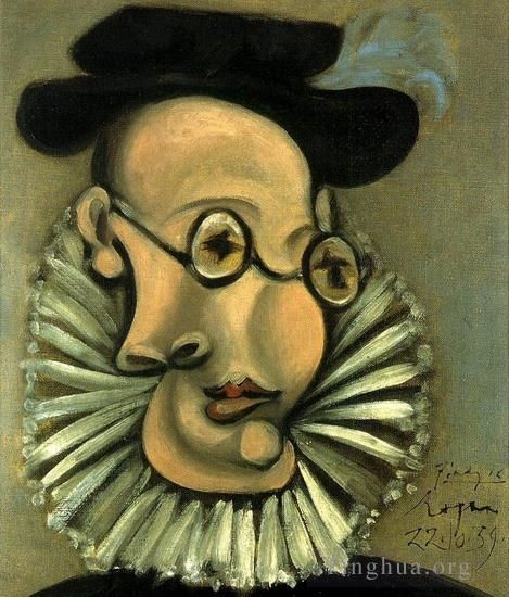 Pablo Picasso's Contemporary Various Paintings - Portrait de Jaime Sabartes en Grand d Espagne 1939