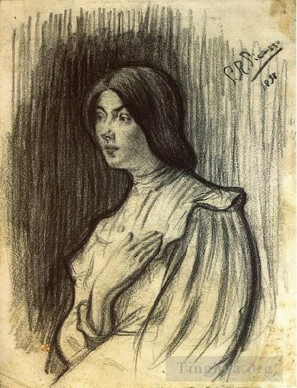 Pablo Picasso's Contemporary Various Paintings - Portrait de Lola 1898