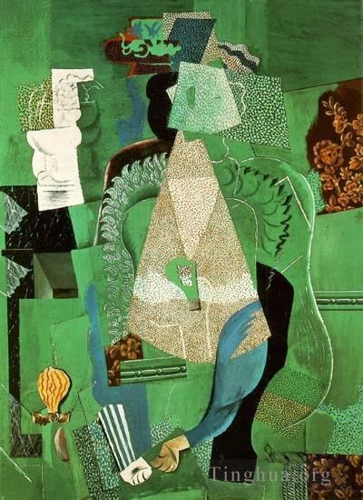 Pablo Picasso's Contemporary Various Paintings - Portrait de jeune fille 1 1914