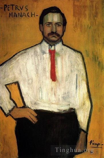 Pablo Picasso's Contemporary Various Paintings - Portrait du Pere Manach 1901
